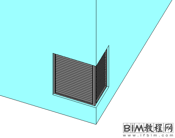 Revit中L型转角百叶窗的创建方法